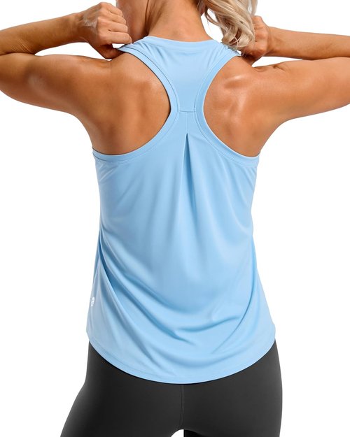 G Gradual Women's Racerback Yoga Tank Top - Loose Fit Athletic Shirt for Running & Gym Activities