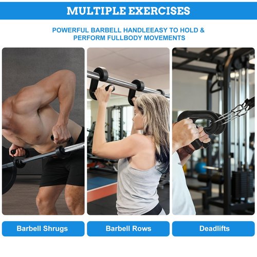 Pull Up Handles, 2 Pack Multifunctional Grip Gym Handles Robust, Ergonomic Portable Neutral Grip, for Home Gym, Strength Training, Resistance Bands Grip, Barbell, Row, Deadlift, Resistant, Bands