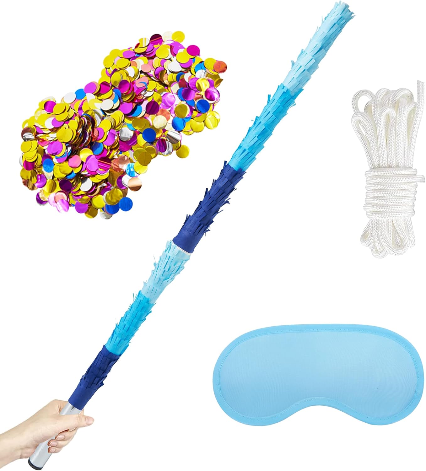 PCFING 30-Inch Piñata Stick Kit - Durable Blue Design for Boys, Girls & Adults | Perfect for Any Party