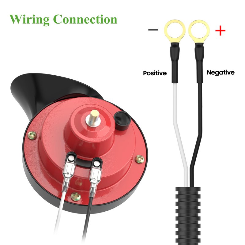 10L0L 12 Volt Golf Cart Horn Kit for Yamaha EZGO Club Car or UTV Boat, Floor Mount Button Switch, Universal Loud Horn Volume Up to 118db