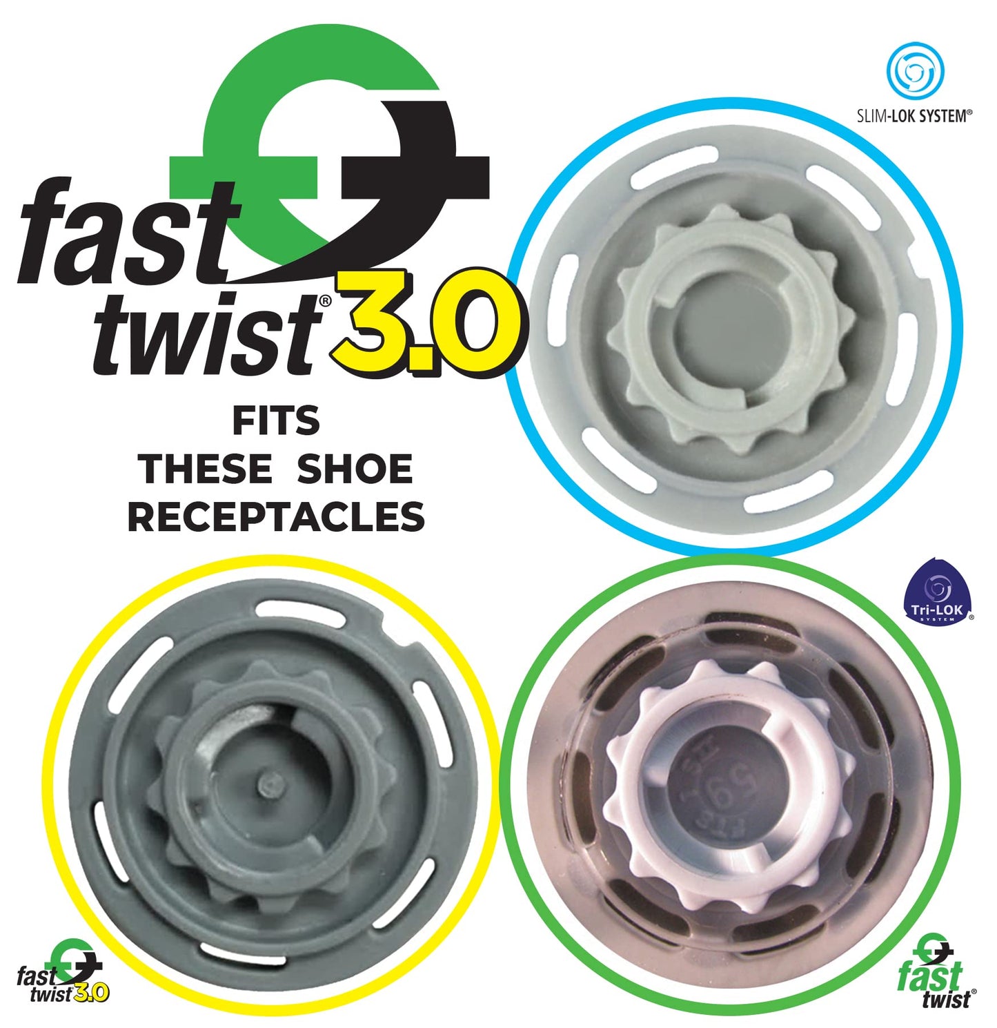 Softspikes Silver Tornado Golf Spikes - Fast Twist 3.0 - Silver/Black - 18 Count