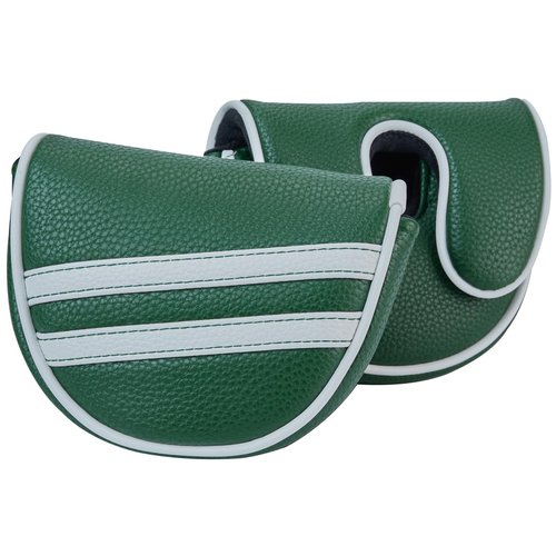 Kimpengofu Vintage Golf Club Classic Stripes Mallet Putter Cover Magnetic Closure Fits for OZ1 MEZZ1 MEZZ1 MAX Putters Center Shaft Synthetic PU Leather Headcover (Green)