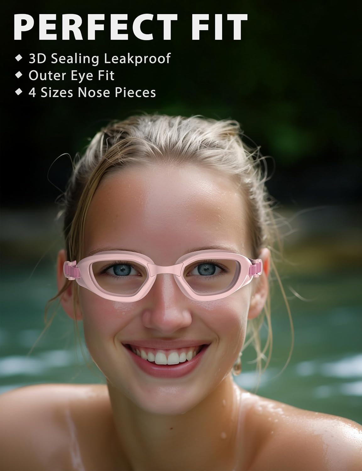 W2 Swim Goggles - Anti-Fog UV Protection for Adults | Leak-Proof Design for Men & Women