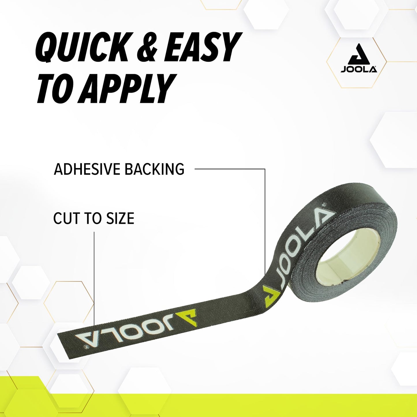 JOOLA Pickleball Paddle Edge Tape - Protects Edge Guard & Covers Lead Tape for Paddles - Fits Any Brand & Most Sizes of Pickleball Rackets - 5 Meter Extra Long Roll for 6 Racquettes