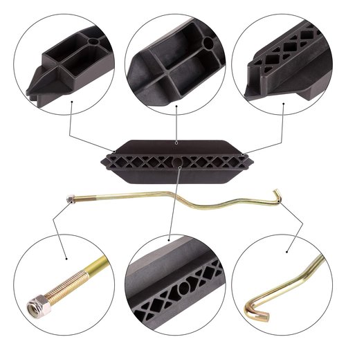 10L0L Battery Hold Down Plate with Rods Kit for Club Car Precedent 2004-2009 48V (4 x 12V Battery) Electric Golf Cart, OEM# 102534001 102526801