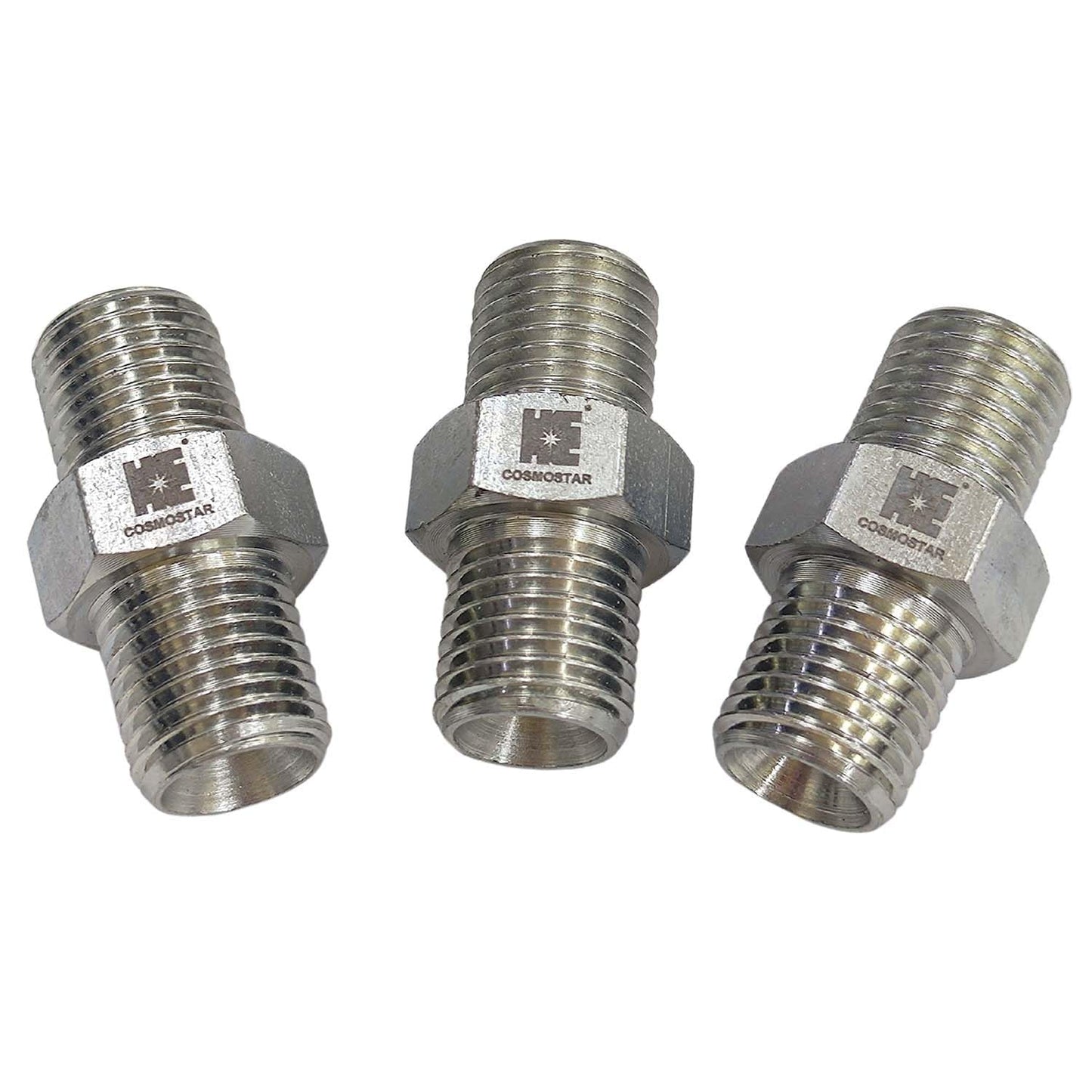 Cosmostar 1/4" x 1/4" Hose Fitting for Connecting 1/4" Airless Paint Hoses, Compatible with 243025-3 pcs(NGG0404S-3P)