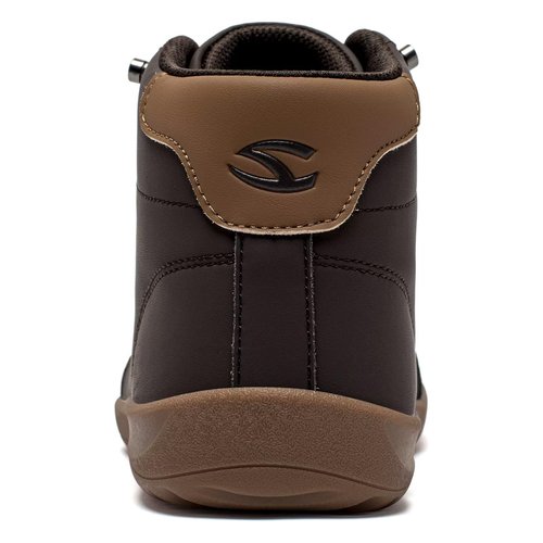 HOBIBEAR Leather Barefoot Boots Zero-Drop Wide Width Minimalist Shoes Unisex Mid Top Walking Boots(Dark Brown Women 8,Men 7)