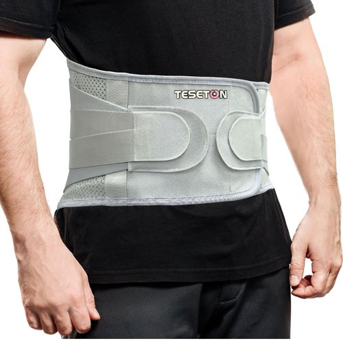 TESETON Back Brace for Lower Back Pain Men Women,Lumbar Support Belt with 3-Layer Adjustable Straps,Breathable Mesh for Herniated Disc,Sciatica,Scoliosis WT05-L