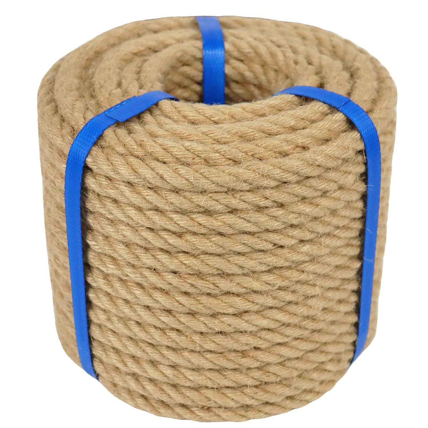 3/8 Inch Natural Jute Rope, 100 Feet Hemp Rope, 4 Strands Twisted Manila for Crafts, Gardening, Cat Scratching Post, Home Decorating, Indoor/Outdoor Use