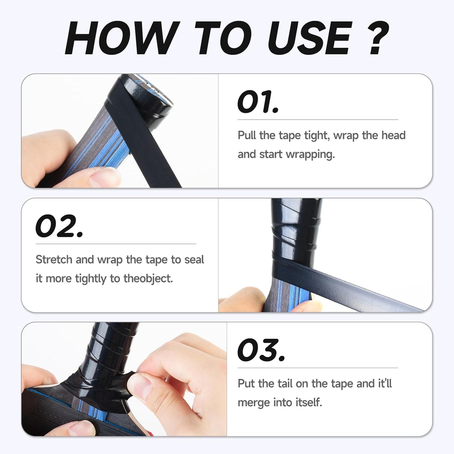 PHIXBEAR Baseball Bat Grip Tape - 1.1mm Self-Fusing Silicone for Enhanced Traction & Shock Absorption