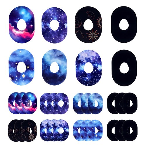 32 Pack Adhesive Patches Compatible with Dexcom G7,Sensor Covers Breathable Patch Pre Cut Adhesive Tape CGM Patches, Mixed Style Adhesive Tape Stickers, Waterproof Flexible Pre-Cut, Long Lasting