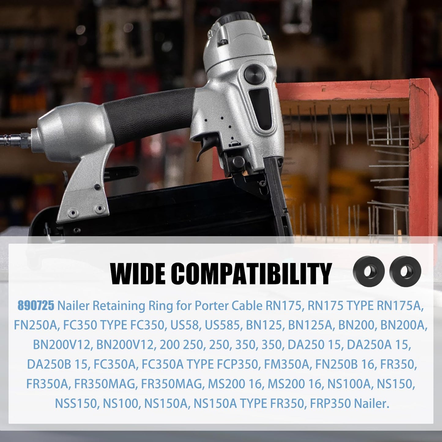 890725 Nailer Rubber Retainer for Porter Cable Nail Gun - 2 Pcs