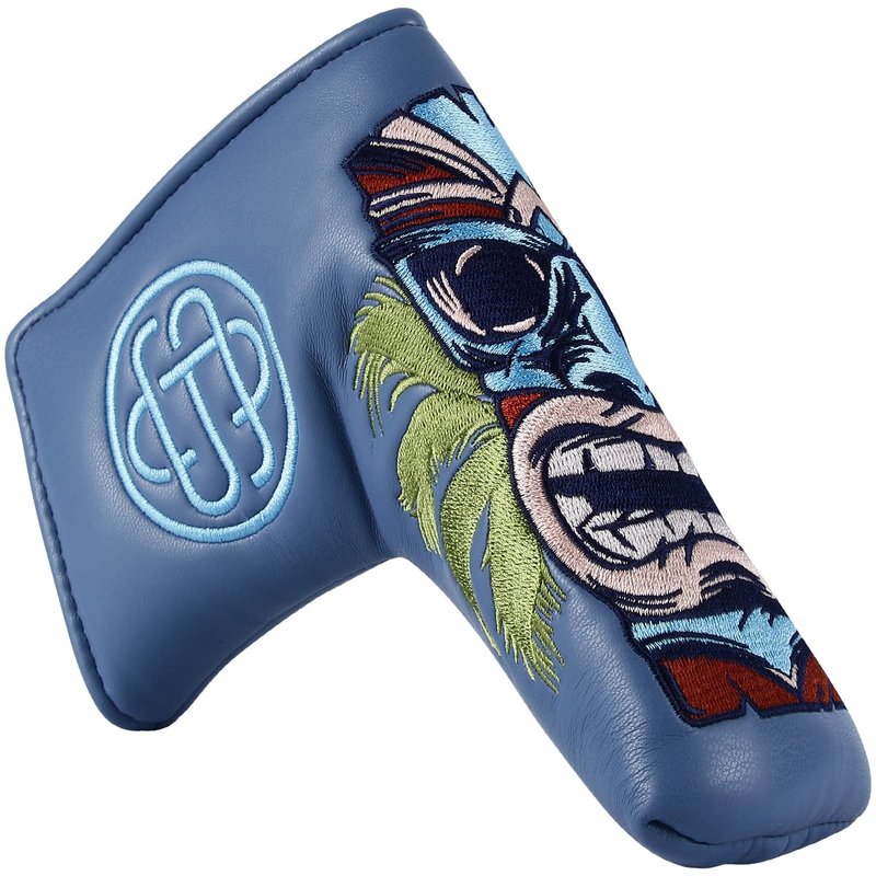 Studio Crafted Hawaiian Tiki Golf Blade Putter Headcover Magnetic Closure