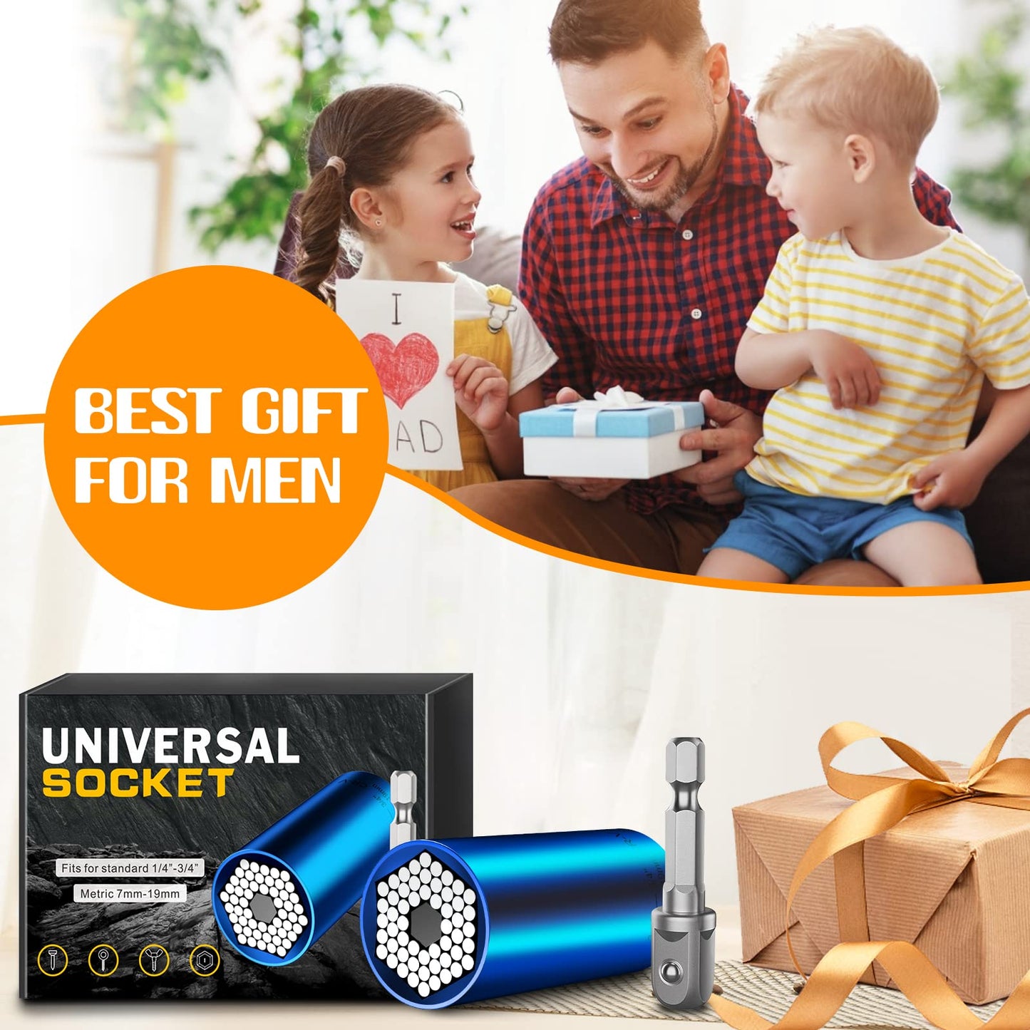 Christmas Dad Gifts for Father Husband Grandpa Him Men from Daughter Son Wife,Universal Socket Tools Gifts for Dad,Stocking Stuffers Gifts for Adults Men Who Have Evreything Mens Gifts for Fathers Day
