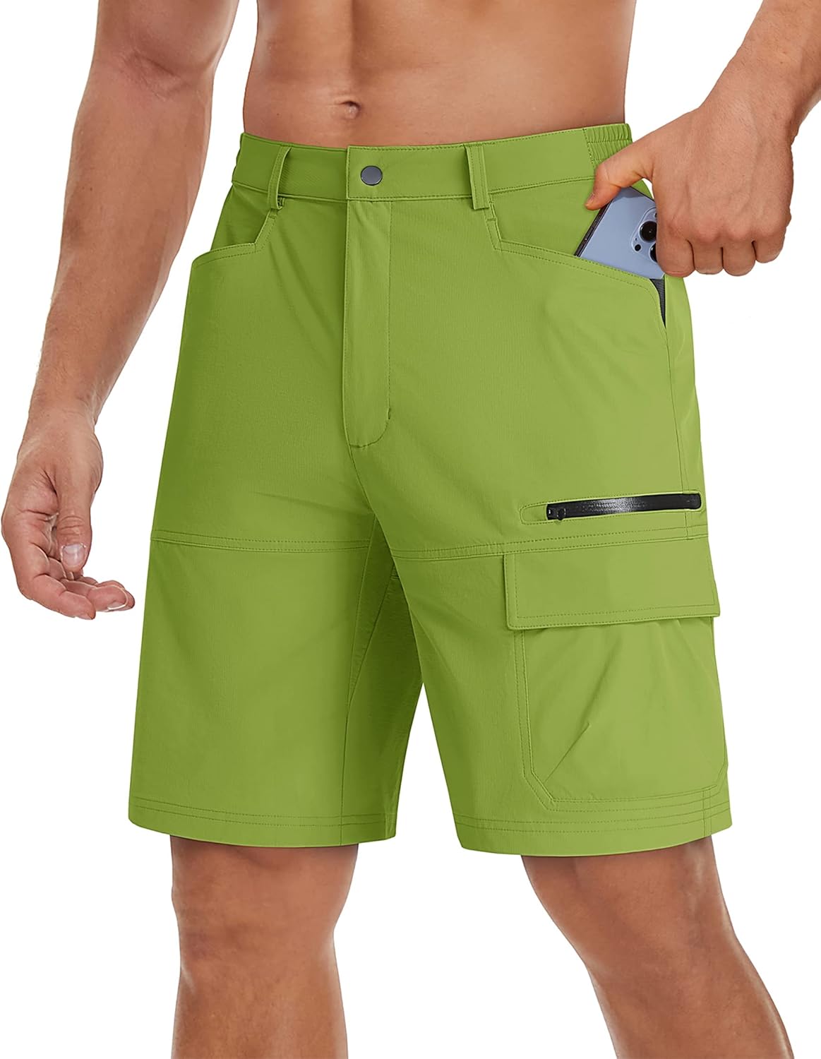 TACVASEN Men's Quick-Dry Cargo Shorts - Water-Resistant Outdoor Hiking & Golf Shorts | Casual Fit