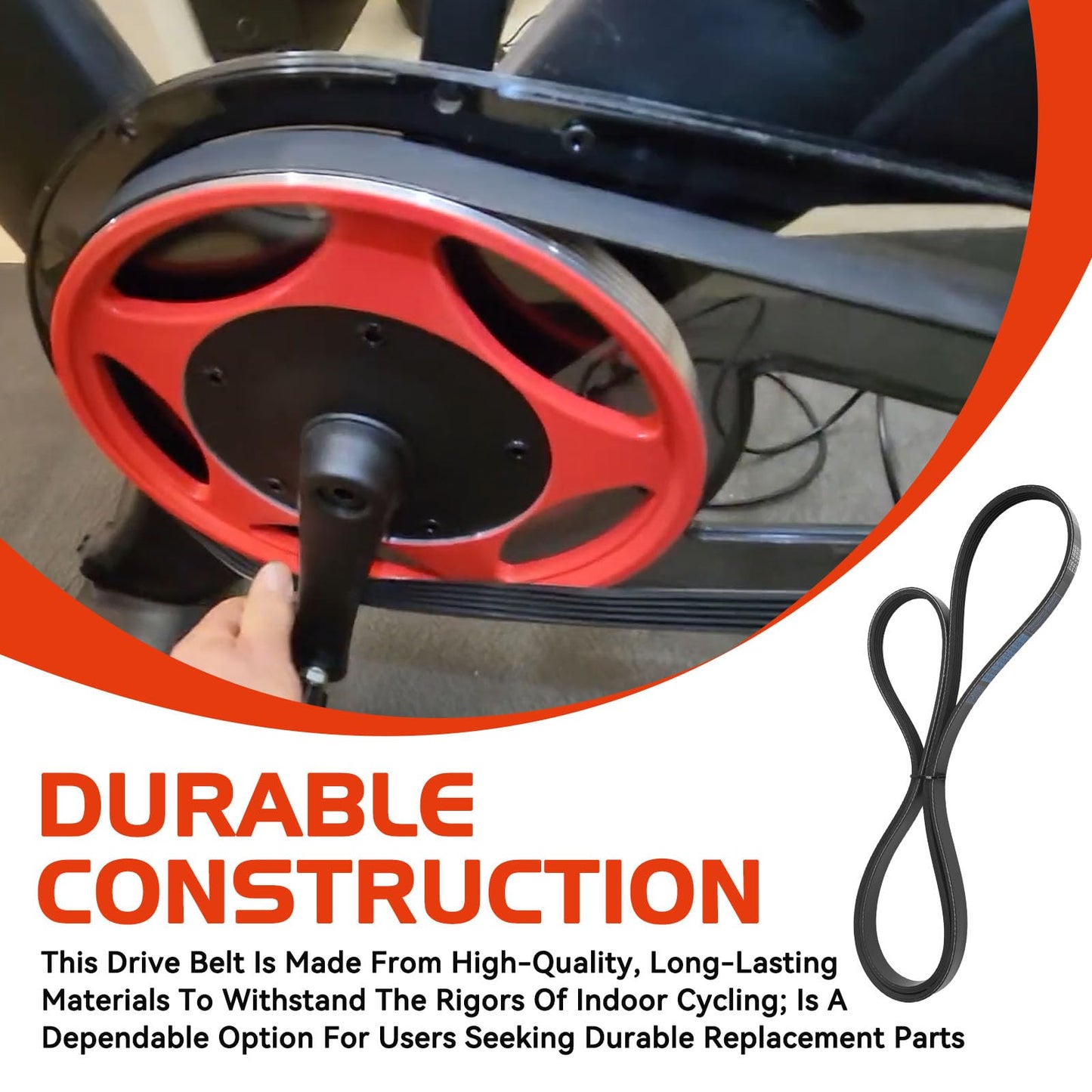 YIBEICO Drive Belt Replacement Part for Peloton Bike and Bike+, Indoor Cycling Bike Belt Accessory Replace for Peloton