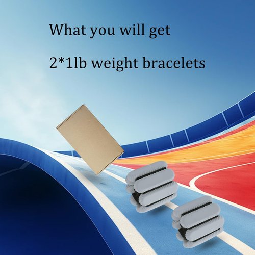 Jimikay Adjustable Wrist & Ankle Weights for Women and Men, Set of 2 (1lb Each),Silicone Weighted Bangles,weighted bracelet for Yoga, Dance, Pilates, Pool Exercises and Jogging etc (Light Gray)