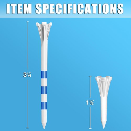 CHAMPKEY Advanced Golf Tees - 5-Prong Design for Longer Distance | 120 or 100 Pack, 50% Ball Contact Surface