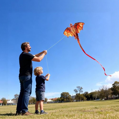 Large Dragon Kite by [Brand Name] - Easy to Fly | 300ft String | Perfect for Outdoor Fun