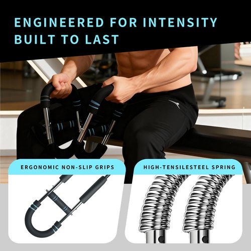 Aktivio Twister Arm Trainer 40-90Lbs Adjustable Portable Chest Workout Equipment for Men & Women, Upper Body Strength Training, Forearm Exerciser, Detachable Fitness Equipment for Home Workout