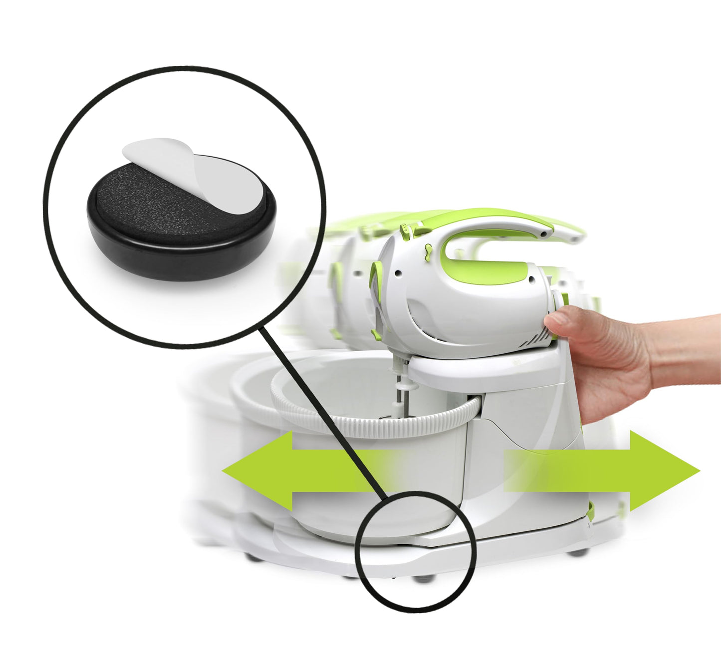 Slipstick GorillaGlides Kitchen Appliance Sliders (24 x 3/4” Round Glides) Self Adhesive Countertop Appliance Sliders Provide Easy Sliding and Saves Space on Counters