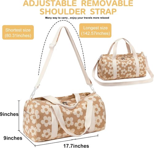 BLUBOON Duffle Bag - Cute Gym Bag for Girls with Shoe Compartment & Waterproof Design | Ideal for Travel