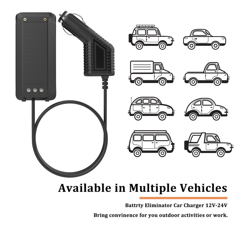 2 Pack BAOFENG UV-13 Radio Battery Eliminator Car Charger for Two Way Radio Long Range UV-13 Pro Battery Replacement 7.4V GM-15 Pro Accessories