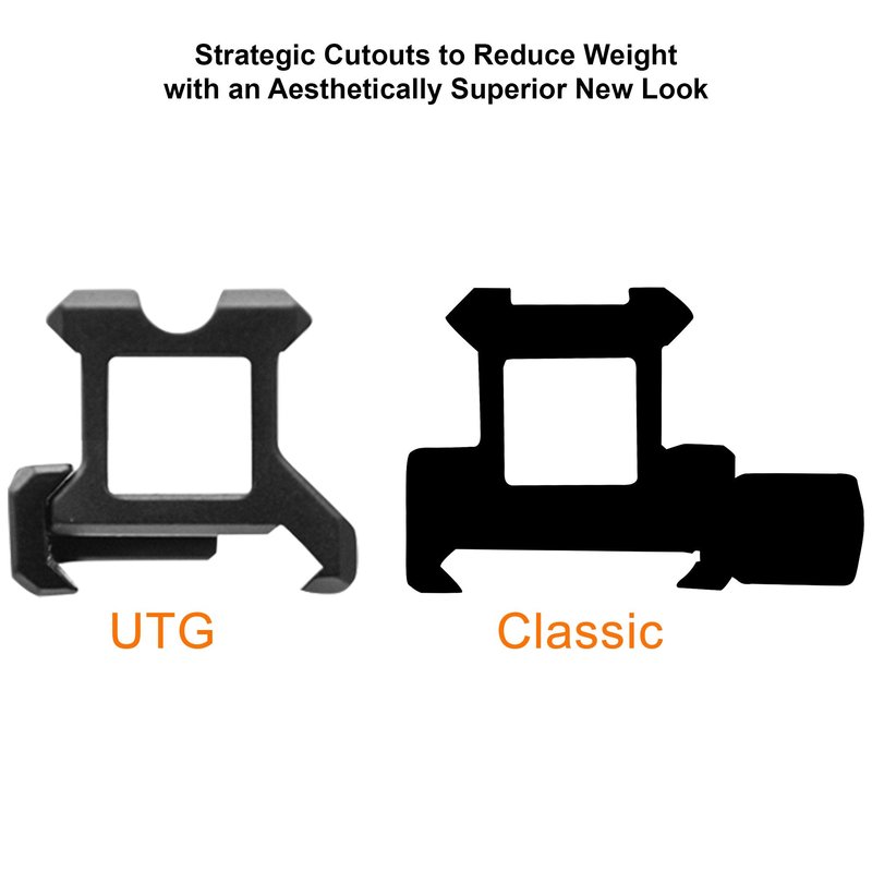 UTG Super Slim 3 Slots Picatinny Riser Mount, 0.75"