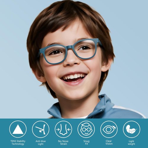 EYEBUDDY Blue Light Blocking Glasses for Kids - Computer & Gaming Protection for Ages 3-10
