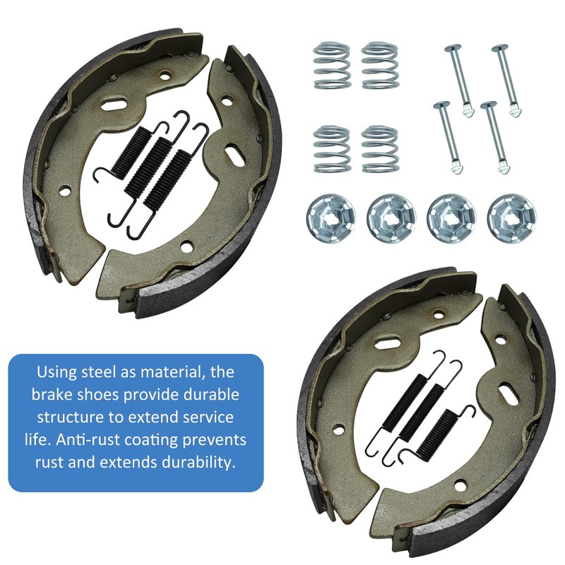 Golf Cart Brake Shoes Springs Pins 27943G01 70795G01 for E-Z-GO Medalist TXT 97-Up/RXV 08-Up/Workhorse 96-Up/Yamaha G9 To G28