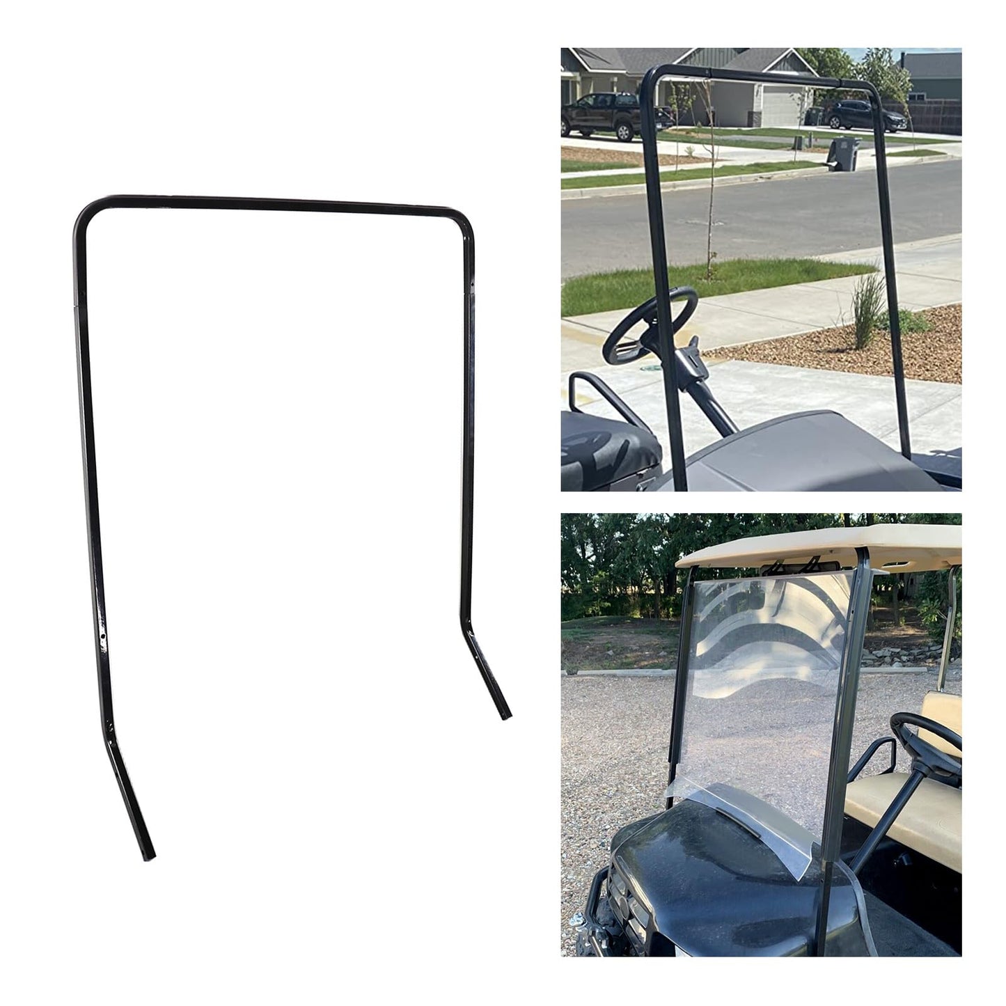 MGWILL Front Roof Top Strut Support Brackets Compatible with 1994-2013 EZGO Golf Cart Medalist/TXT Roof Rack