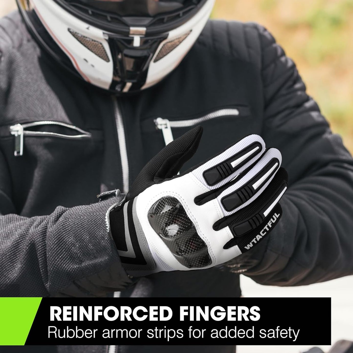 WTACTFUL Motorcycle Gloves - Lightweight Touchscreen Summer Gear for Men | Breathable Motocross Riding