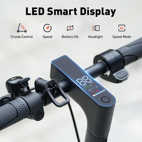 Electric Scooter by [Brand Name] - 500W Motor, 23 Miles Range, 21 MPH Speed, Foldable & Lightweight