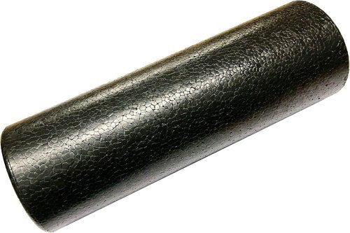 High Density Foam Roller by Travel Size - Perfect for Back Stretching, Yoga & Physical Therapy | 12" X 4" Round (Black)