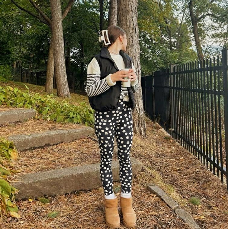 High-Waisted Yoga Leggings with Pockets - Full Length Black L/XL