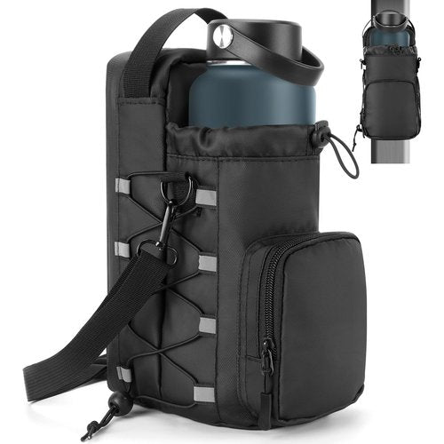 Magnetic Gym Bag Water Bottle Holder for Men and Women, Upgraded Magnetic Gym Bag, Water Bottle Holder With Strap (Black)