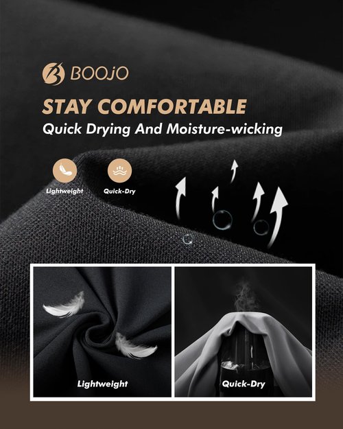 BOOJO 5 Pack Athletic Basketball Boys Shorts - Black Quick Dry Kids Youth Teen Shorts with Pockets for Soccer Running
