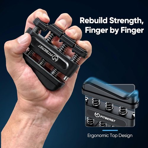 FitBeast Grip Strength Tester - 3-in-1 Hand Strengthening Tools for Progress Tracking & Recovery