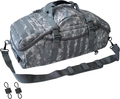 Hannibal Tactical 65L Duffle Bag - 3-in-1 Tactical Backpack with MOLLE System for Sports & Outdoor Activities