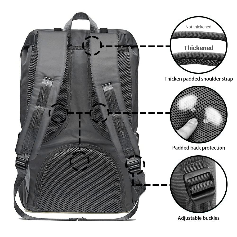 KAUKKO Unisex Ep5 Backpack, (Black (E5-3)), 45 x 27 x 17cm (HxBxT), Backpack