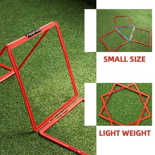 SUPVOX Multi-Function Portable Agility Rings for Football Training 6Pcs Square Speed Circles for Youth Soccer Agility and Footwork Exercises