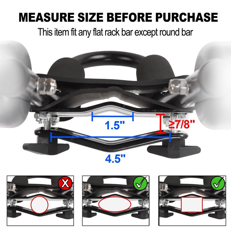 Folding Kayak Roof Rack for Car Holds 2 Kayaks - Kayak J Bar for Canoe, Surf Board, SUP - J Kayak Carrier Mount on Rooftop Crossbar with 4 Tie Down Straps, Fits SUVs, Trucks, Jeeps
