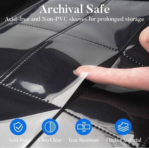 Fabmaker Premium 9 Pocket Card Binder - Sturdy Trading Card Album for 540 Cards | Turquoise Color