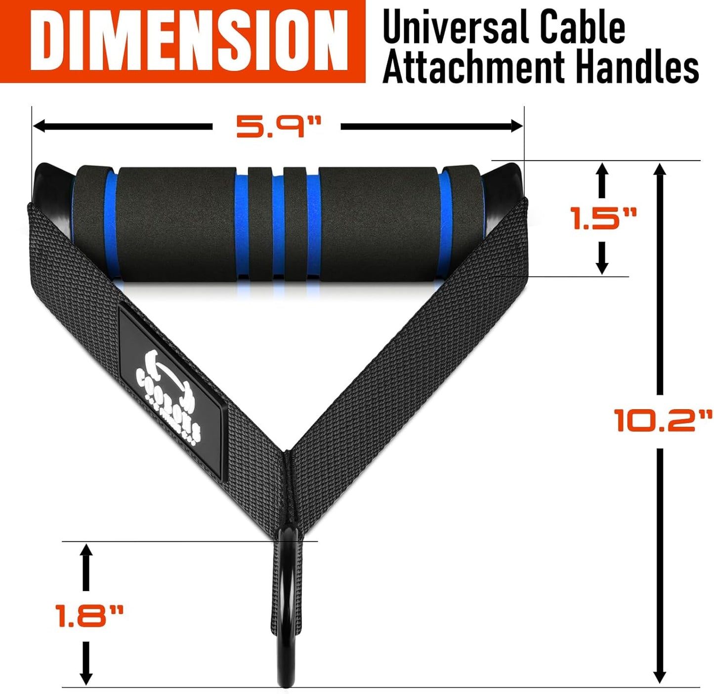 Skiennix Heavy Duty Exercise Handles - Durable Gym Cable Attachments for Resistance Bands | Home Fitness Equipment