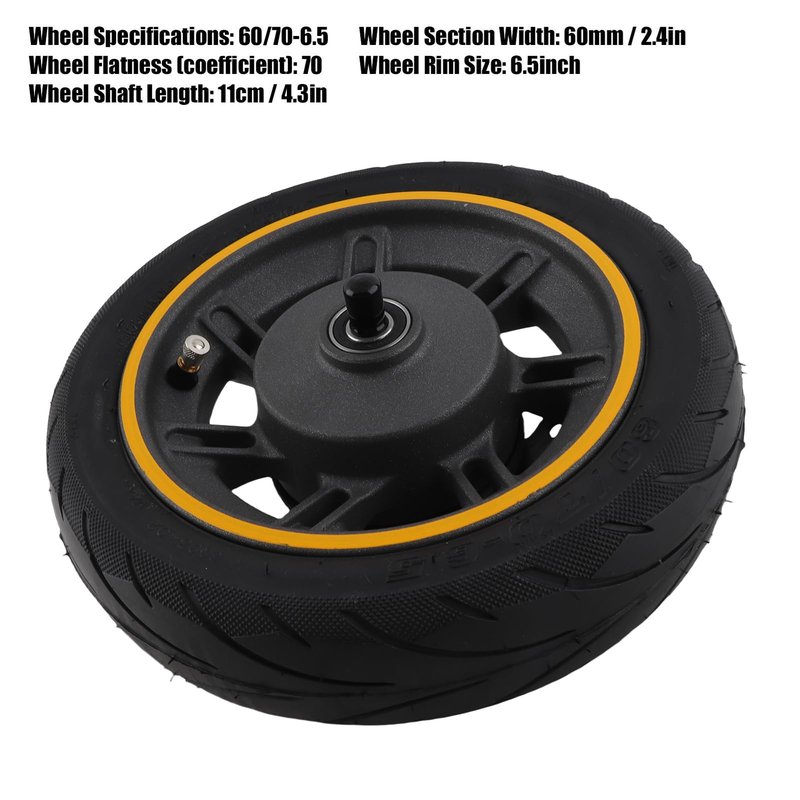 Moofey 60/70-6.5 Scooter Tire, 6.5 Inches Replacement Front Wheels, Power Wheels Replacement Tires for 9 G30 Electric Scooter