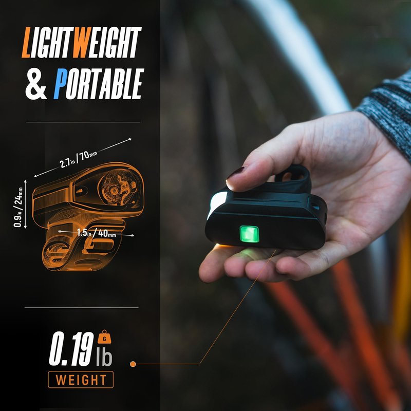 Bike Lights Set 1500LM USB Rechargeable Bicycle Headlight & Tail Light Waterproof 5 Lighting Modes Fits Bicycles for Road and Mountain(Cool Black)