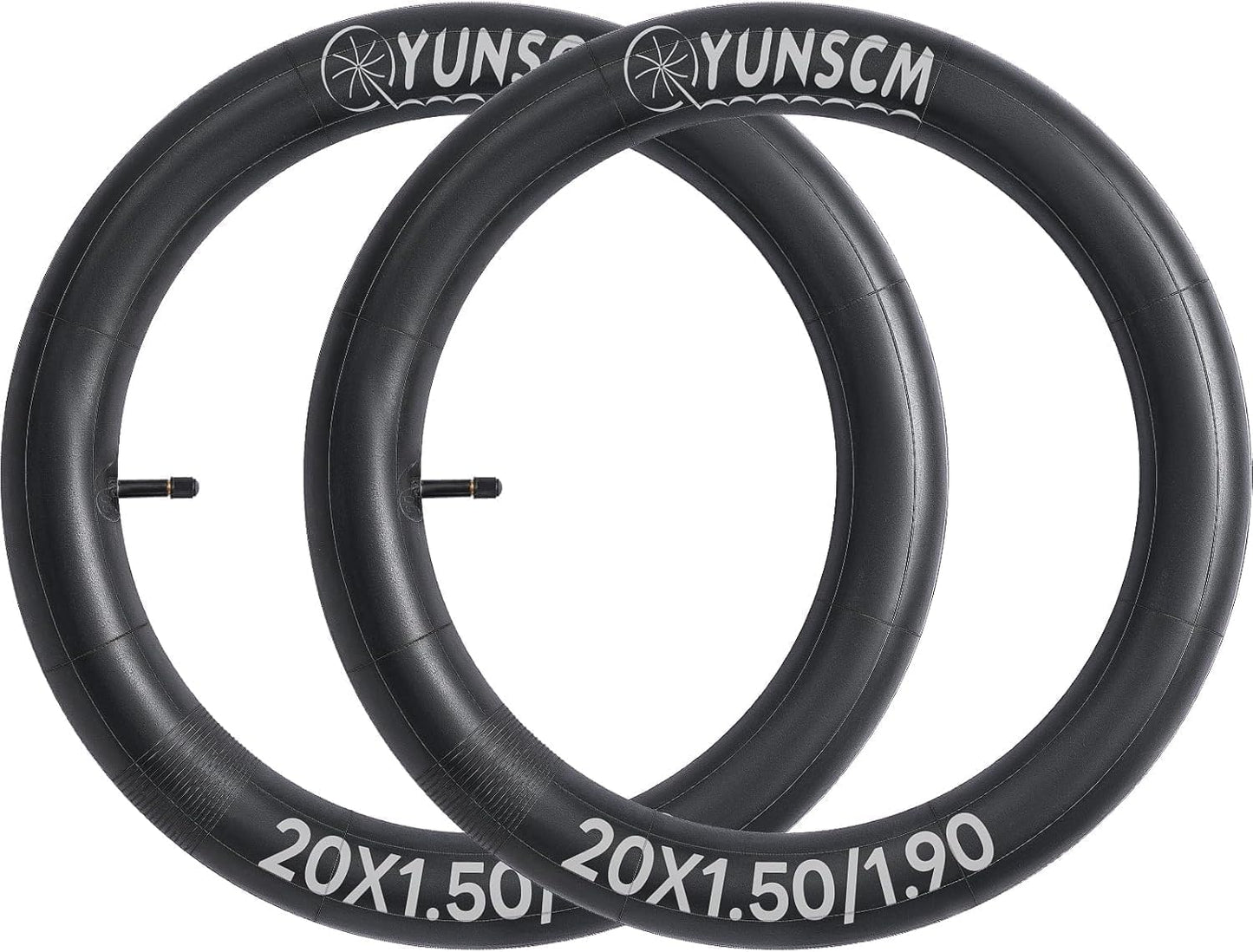 Skiennix Heavy Duty Bike Tubes - 20" Schrader Valve Compatible with 20x1.50/1.75/1.90 | 2-Pack