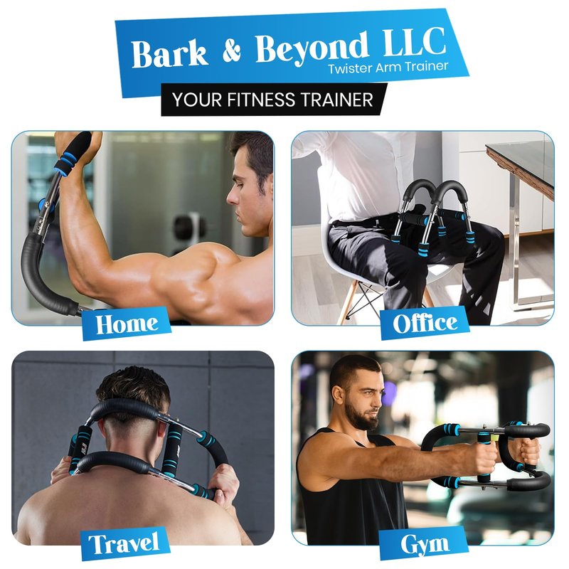 ZENTRAX Twister Arm Trainer, 60-110 lbs Adjustable Chest Workout Equipment,Twister Arm Chest Exerciser with 4 Spring & Training Poster for Men & Women with Anti-Slip Handles & Carry Bag