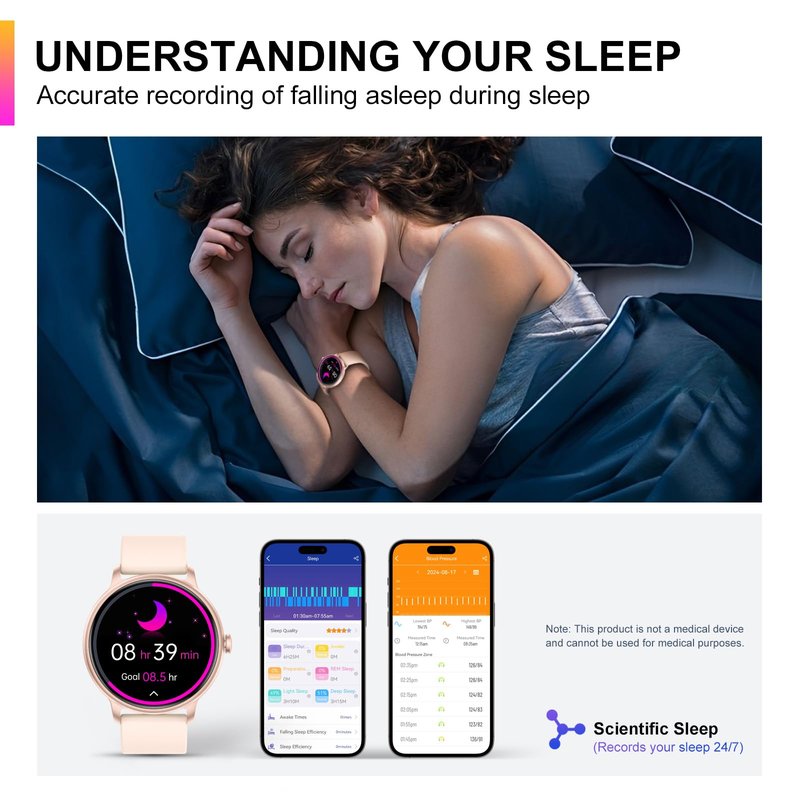 ZPPSNFIT Smart Watch, 1.43'' AMOLED Smart Watches for Men Women (Answer/Make Call), Fitness Tracker with Heart Rate/Sleep Monitor, IP68 Waterproof Activity Tracker, Pedometer for Android iOS