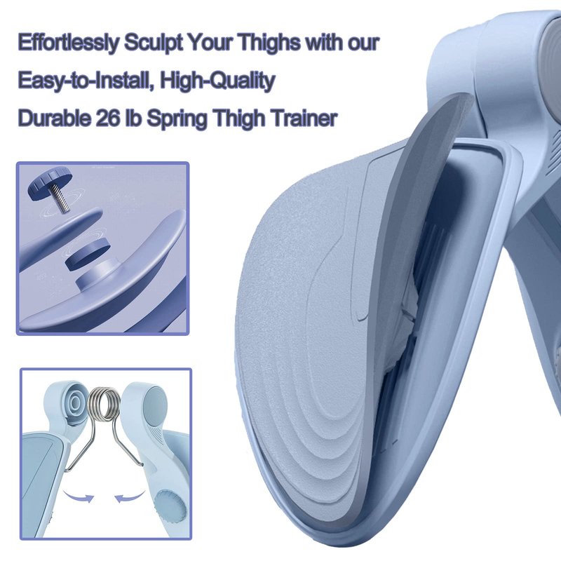 Thigh Exerciser 35lb Pelvic Floor Exercise Devices Inner Thigh Kegel Exerciser Pelvic Floor Muscle Workout Equipment Train for Home Hip Under Desk Exercise Men Women with Band